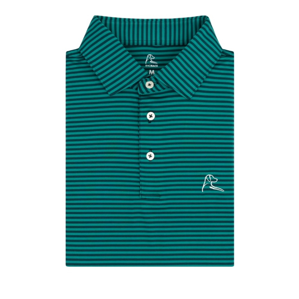 RHOBACK The Birdie Stripe Men's Short Sleeve Performance Polo SOLD OUT ONLINE